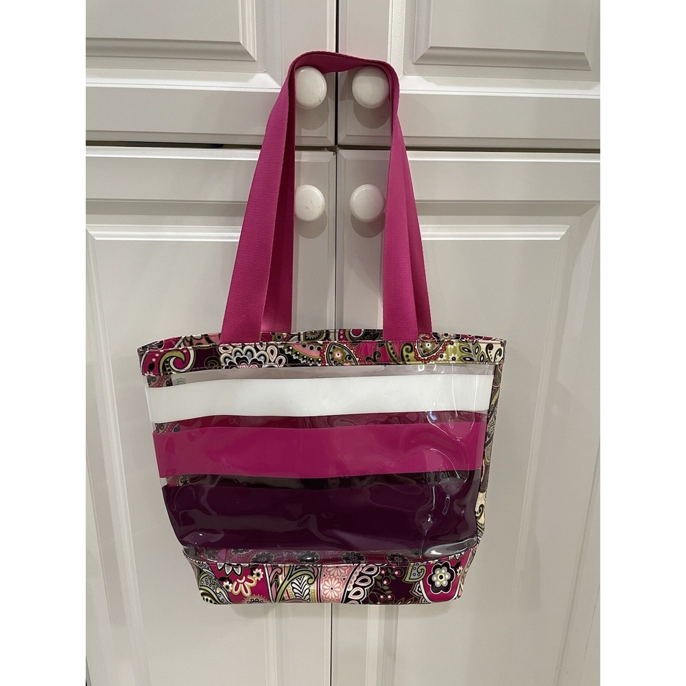 Vera Bradley Clear Striped Beach Tote Bag Shoulder Bag
